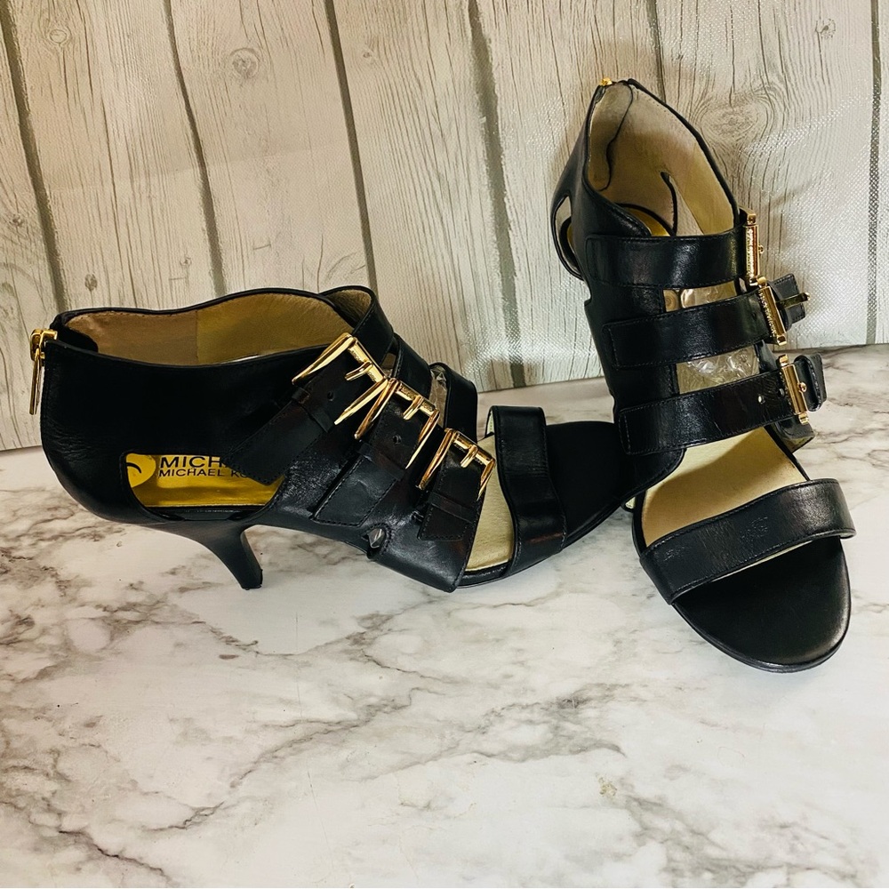Michael Kors Black Zip Back Heels